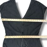 Anthropologie Cloth & Stone Tencel V Neck Wide Leg Crop Jumpsuit Black Small Minimalist Photo 12