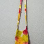 Urban Outfitters NEW  Woven Neck Tassel Fringe Multicolor Knit Crossbody Pouch Photo 5