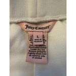 Juicy Couture Velour Jogger Pants Women’s Size L White Soft Tracksuit Lounge Photo 5