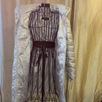 Calvin Klein Fur M Women's Gray faux fur Hooded Puffer Coat Silver Hardware Photo 10