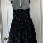 Jill Stuart Jill  Floral Print Organza Mesh Fit & Flare Black Cocktail Dress SZ 6 Photo 13