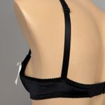 Vintage New Montgomery Ward Velvet Bra Size 34A Black Padded Push Up Underwire Photo 3
