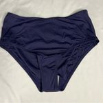 ANDIE Swim Navy Size S The High Waisted Bikini Bottom Stretch Classic Modest Photo 1