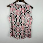 Notations Top L Pink Sleeveless Geometric Retro Bold Print Office Statement Y2K Photo 6