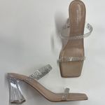 Marc Fisher ‎ Shoes Womens Size 10M Nude Clear Anlita Heels Rhinestone Dressy Photo 1