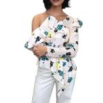 Self Portrait women's size 4 small asymmetrical pink floral top revolve new Photo 14