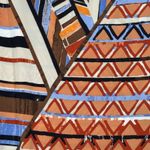 Chico's Shirt Multicolor Geometric Print Blouse Tie Sleeve Top Boho Chic Size M Photo 5