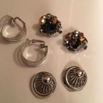 Lot Of 3 Vintage Costume Jewelry Earrings Clip On 3 Signed SARAH Barclay Vogue Photo 2