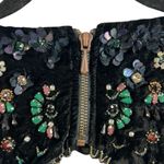 Ecote NWT ‎ Jasmina Velvet Embellished Mini Shift Dress Black M Photo 14