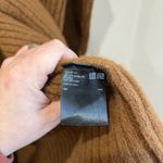 Uniqlo Tan Wool Ribbed Knit Coat Cardigan Jacket Longline Sweater Women Sz L Photo 3