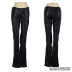 William Rast  black leather boot cut pants. EUC. Photo 1