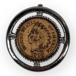 1903 Indian Head Penny Pendant Silver Photo 0