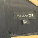 Forever 21 F21 Navy Blue Short Trench Raincoat Jacket w Belt, Size Small Photo 9