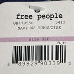 Free People  Slow Dance Underwire Bra Navy with  Turquoise 32D Photo 5