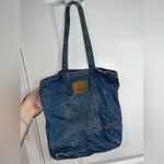 American Eagle Vintage Y2K Distressed Denim Tote Shoulder Bag Double Handles Photo 1