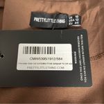 Pretty Little Thing NWT  Button Front Wide Leg Jumpsuit Chocolate Brown Size 12 Photo 12