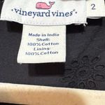 Vineyard Vines Floral Eyelet Shirt Dress in Jet Black Sz 2 Photo 2