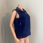 Mountain Hardwear  WOMEN'S MEDIUM Polyester Tech Fleece Vest Blue/Black #192 Photo 8