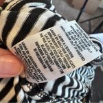 N: Philanthropy Black White Striped Ruched Mini Dress Womens S Nautical Ruched Photo 1