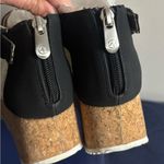 Adrienne Vittadini Womens Chaps Ankle Strap Wedge Black Platforms Wedges Photo 2