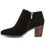 Lucky Brand sz 7.5 Womens Black Chunky Heel Zip Up Ankle Booties Fall Western Photo 2