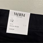 White House | Black Market NWT WHBM Outlet High Rise Utility Crop Pants in Black - Size 12 Photo 3