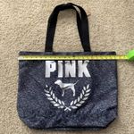 PINK - Victoria's Secret Victoria's Secret PINK gray and silver logo zip up tote bag NWT Photo 6