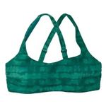 Athleta Bra Cup Square Neck Printed Bikini Top Size 32B/C Green Swimwear Photo 1