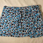 Future Collective Black & Blue Floral Linen Wrap Skirt 14 EUC Photo 3