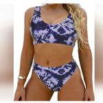 Blooming Jelly New in Package Womens  High Waisted Tie Dye Dip Bikini  - Sz M Photo 1