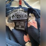 Angie  Women's Navy Ruffle Top Sleeveless Floral Dress Sundress Size M Photo 7