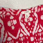 J.Crew Women's Dress in Vibrant Red with Ikat Graphic Pattern Size Small Photo 7