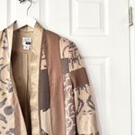 Jeanne Marc Collection Vintage Tan Brown Jacquard Floral Kimono Jacket XS 4/6 Photo 3