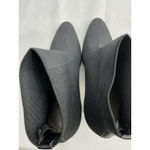 ZARA Womans  Woman Pull On Ankle Boot 10 Black Stretch Silver Block Heel Photo 5