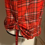 No Boundaries Red Plaid Tank Top Photo 3