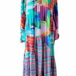 Colorful Maxi Dress Oversized V Photo 0