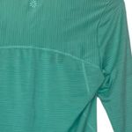 Athleta womens small green stripe athletic long sleeve swiftly flaw gym lulu gap Photo 4