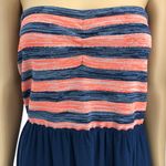 Rachel Rachel Roy LARGE Blue Bandage Top Strapless Sheath Maxi Tube Dress Photo 1