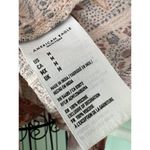 American Eagle AE  Pink Embroidered Floral Tasseled Boho Peasant Top Sz Medium Photo 3