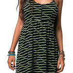 Fox High Speed Black Fluorescent Yellow Stripe Sleeveless Zipper Sundress Small Photo 0