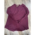 Aerie  Plum Long Sleeve Open Back Tee Photo 1