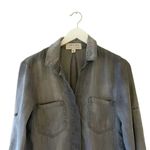 Cloth & Stone Anthropologie Gray Sun Washed Shirt Top Round Hilow Hem SZ S #1789 Photo 1