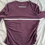 Athleta With Ease Cinch Top Size L Long Sleeve Purple Yoga Workout Running Photo 7