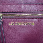 Liz Claiborne Burgundy **Crossbody Bag** Gold Hardware Photo 3