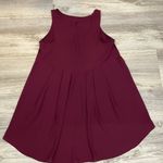 The Limited Wine Red Sleeveless Long Sheer Tank Top Keyhole with Button Back S Photo 5