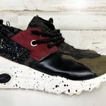 Steve Madden Shoes Women Size 8 Cliff Sneaker Black Maroon Olive Casual Athletic Photo 0