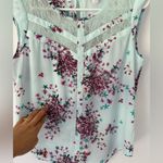 Candie's  Light Blue Floral Lace Top Photo 3