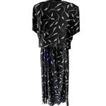 VTG 90s Molly Malloy Sleeveless Floral Maxi Black Dress With Cardigan Women’s 12 Photo 10