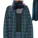 Alfred Dunner Vintage  plaid knit blazer Jacket 14 Photo 0