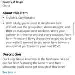 Likely NWT  Women's Long Sleeve Alia Dress Size 10 Photo 14